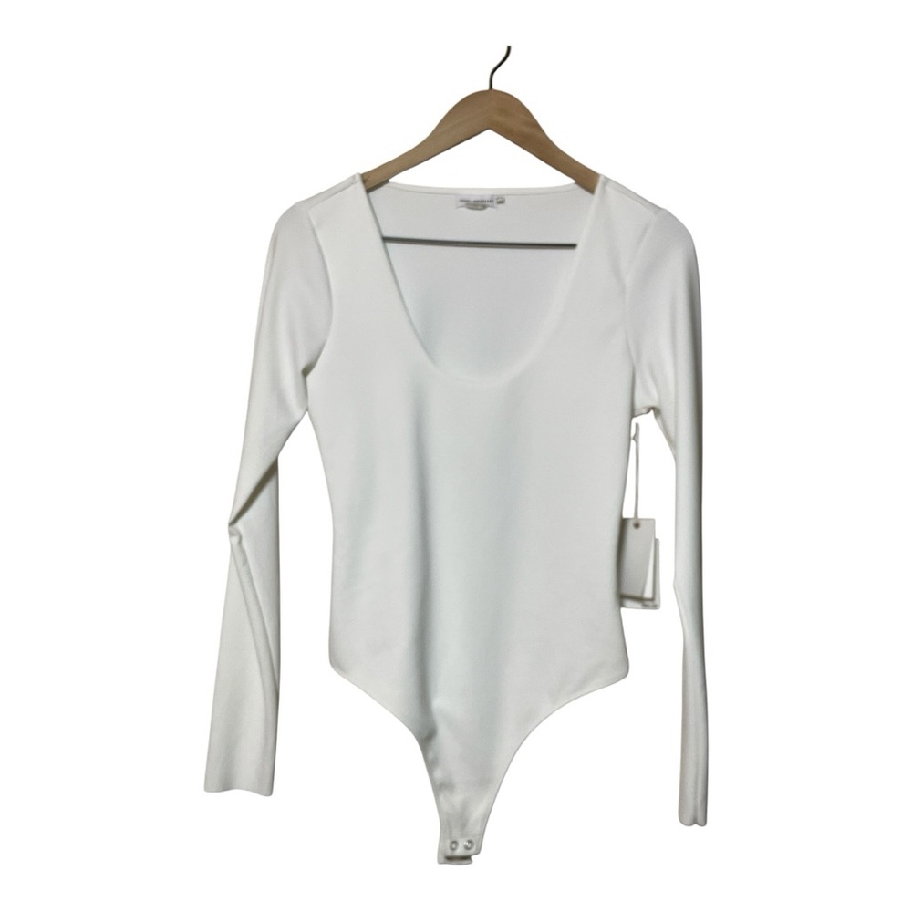 GOOD AMERICAN SCUBA SCOOP NECK BODYSUIT | WHITE | M